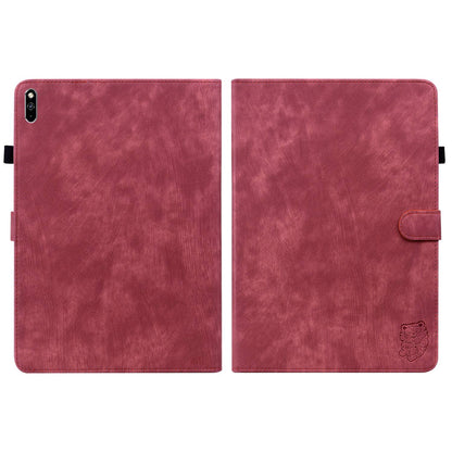 For Huawei MatePad Pro 10.8 (2021) Cute Tiger Pattern Imprinted Tablet Case Adjustable Stand Design TPU+PU Leather Shell with Card Slot