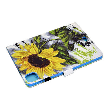 For iPad Pro 11-inch (2018) / (2020) / Air (2020) / (2022) Pattern Printing Tablet Case Stitching PU Leather Card Slots Stand Cover with Pencil Holder