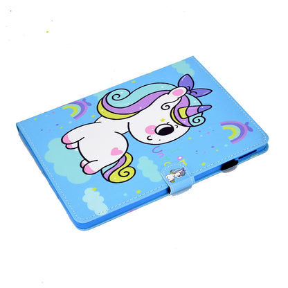 For iPad Pro 11-inch (2018) / (2020) / Air (2020) / (2022) Pattern Printing Tablet Case Stitching PU Leather Card Slots Stand Cover with Pencil Holder