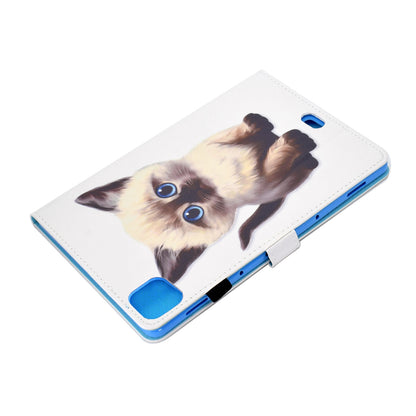 For iPad Pro 11-inch (2018) / (2020) / Air (2020) / (2022) Pattern Printing Tablet Case Stitching PU Leather Card Slots Stand Cover with Pencil Holder