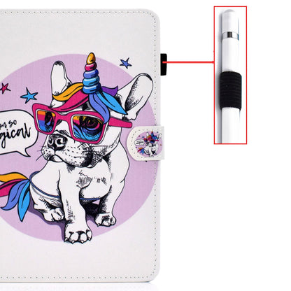 For iPad Pro 11-inch (2018) / (2020) / Air (2020) / (2022) Pattern Printing Tablet Case Stitching PU Leather Card Slots Stand Cover with Pencil Holder