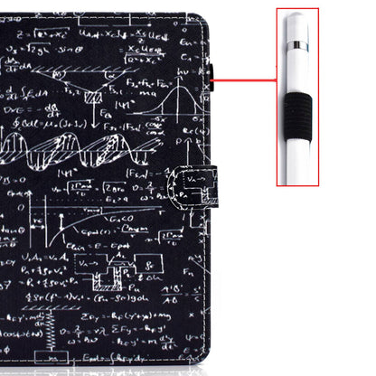 For iPad Pro 11-inch (2018) / (2020) / Air (2020) / (2022) Pattern Printing Tablet Case Stitching PU Leather Card Slots Stand Cover with Pencil Holder