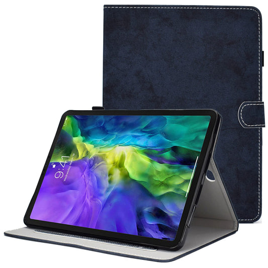 For iPad Pro 11-inch (2018) / (2020) / Air (2020) / (2022) Cloth Texture Tablet Case Solid Color PU Leather Anti-scratch Stand Flip Magnetic Cover with Card Holder