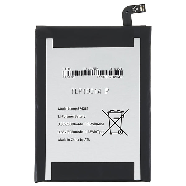 For Wiko View Max 3.85V 3000mAh Li-Polymer Battery Replacement Part (Encode: 376281) (without Logo)