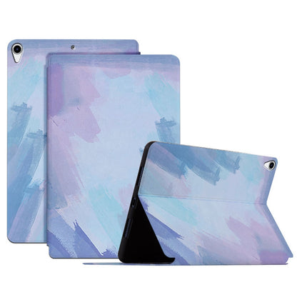 For iPad Air 10.5 inch (2019) / iPad Pro 10.5-inch (2017) Watercolor Pattern PU Leather Tablet Case Foldable Stand Auto Wake / Sleep Protective Cover
