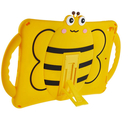 For iPad 10.2 (2021) / (2020) / (2019) / iPad Air 10.5 inch (2019) / iPad Pro 10.5-inch (2017) Bee Style Tablet Case Shockproof Kickstand Cover with Shoulder Strap