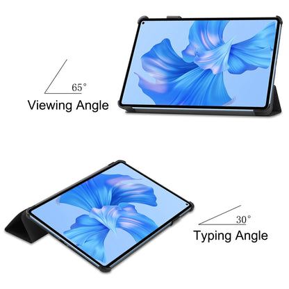 For Huawei MatePad Pro 11 (2022) Tri-fold Stand Pattern Printing Tablet Case PU Leather Anti-scratch Protective Cover
