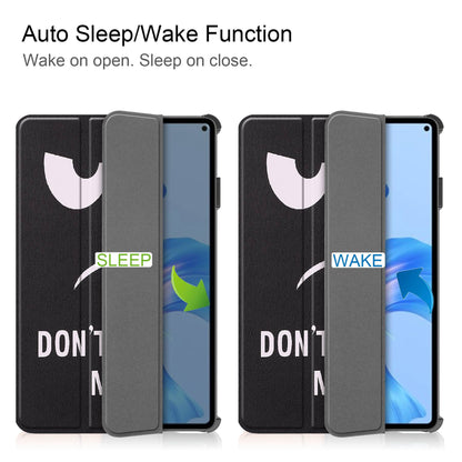 For Huawei MatePad Pro 11 (2022) Tri-fold Stand Pattern Printing Tablet Case PU Leather Anti-scratch Protective Cover