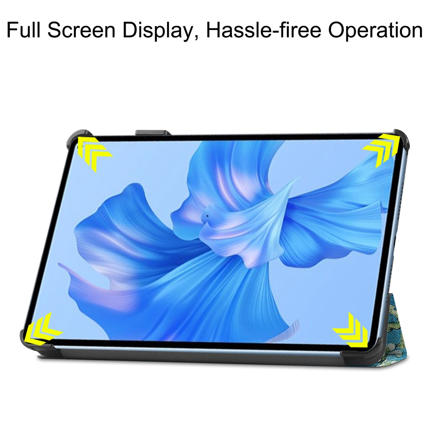 For Huawei MatePad Pro 11 (2022) Tri-fold Stand Pattern Printing Tablet Case PU Leather Anti-scratch Protective Cover