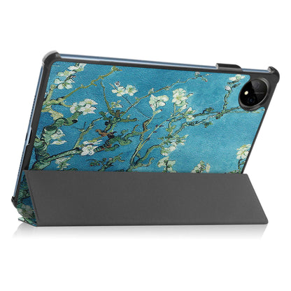 For Huawei MatePad Pro 11 (2022) Tri-fold Stand Pattern Printing Tablet Case PU Leather Anti-scratch Protective Cover