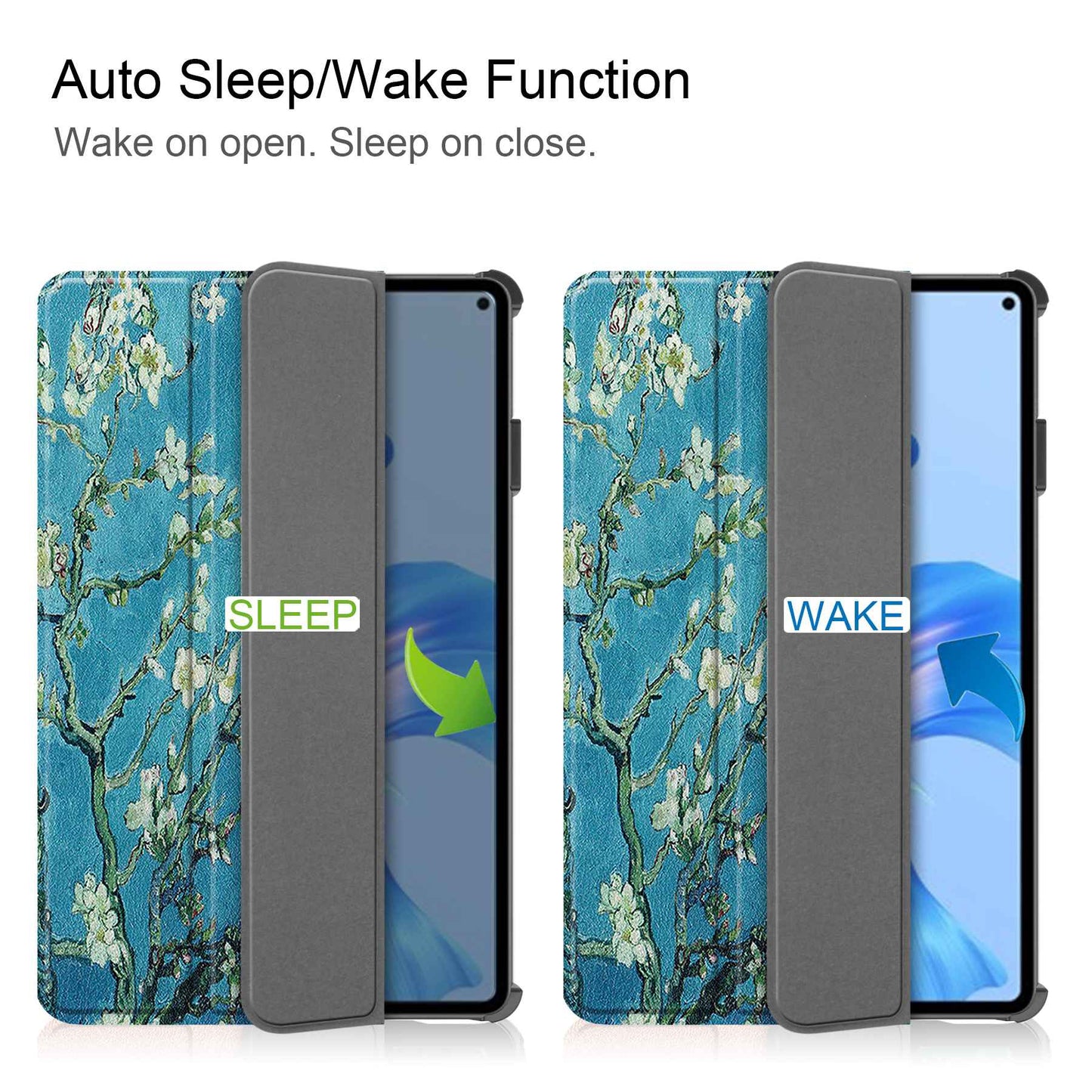 For Huawei MatePad Pro 11 (2022) Tri-fold Stand Pattern Printing Tablet Case PU Leather Anti-scratch Protective Cover