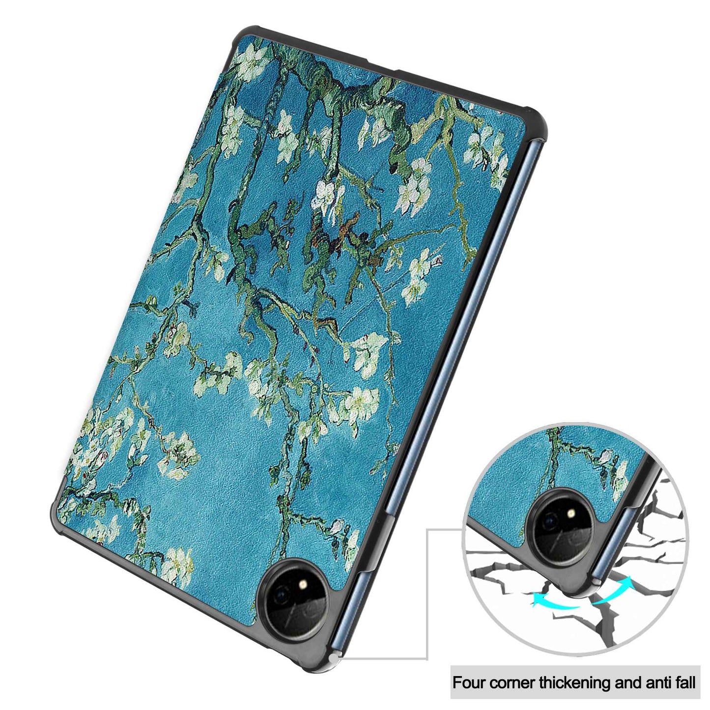 For Huawei MatePad Pro 11 (2022) Tri-fold Stand Pattern Printing Tablet Case PU Leather Anti-scratch Protective Cover