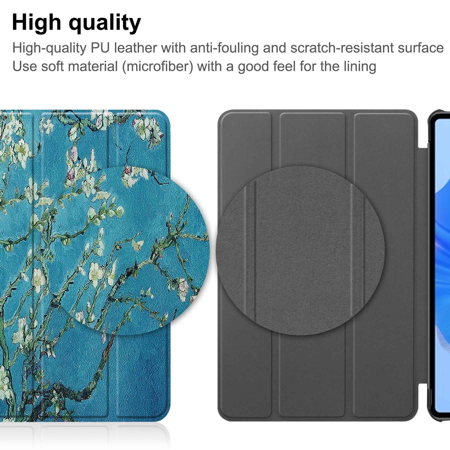 For Huawei MatePad Pro 11 (2022) Tri-fold Stand Pattern Printing Tablet Case PU Leather Anti-scratch Protective Cover