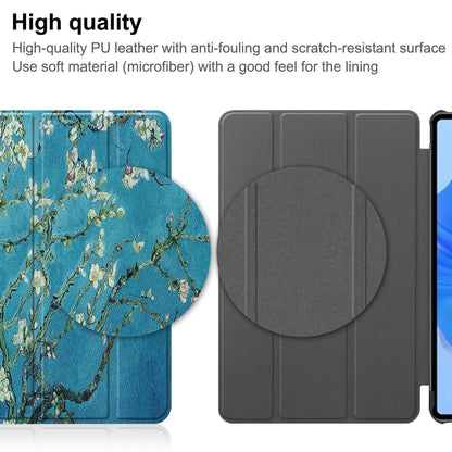 For Huawei MatePad Pro 11 (2022) Tri-fold Stand Pattern Printing Tablet Case PU Leather Anti-scratch Protective Cover