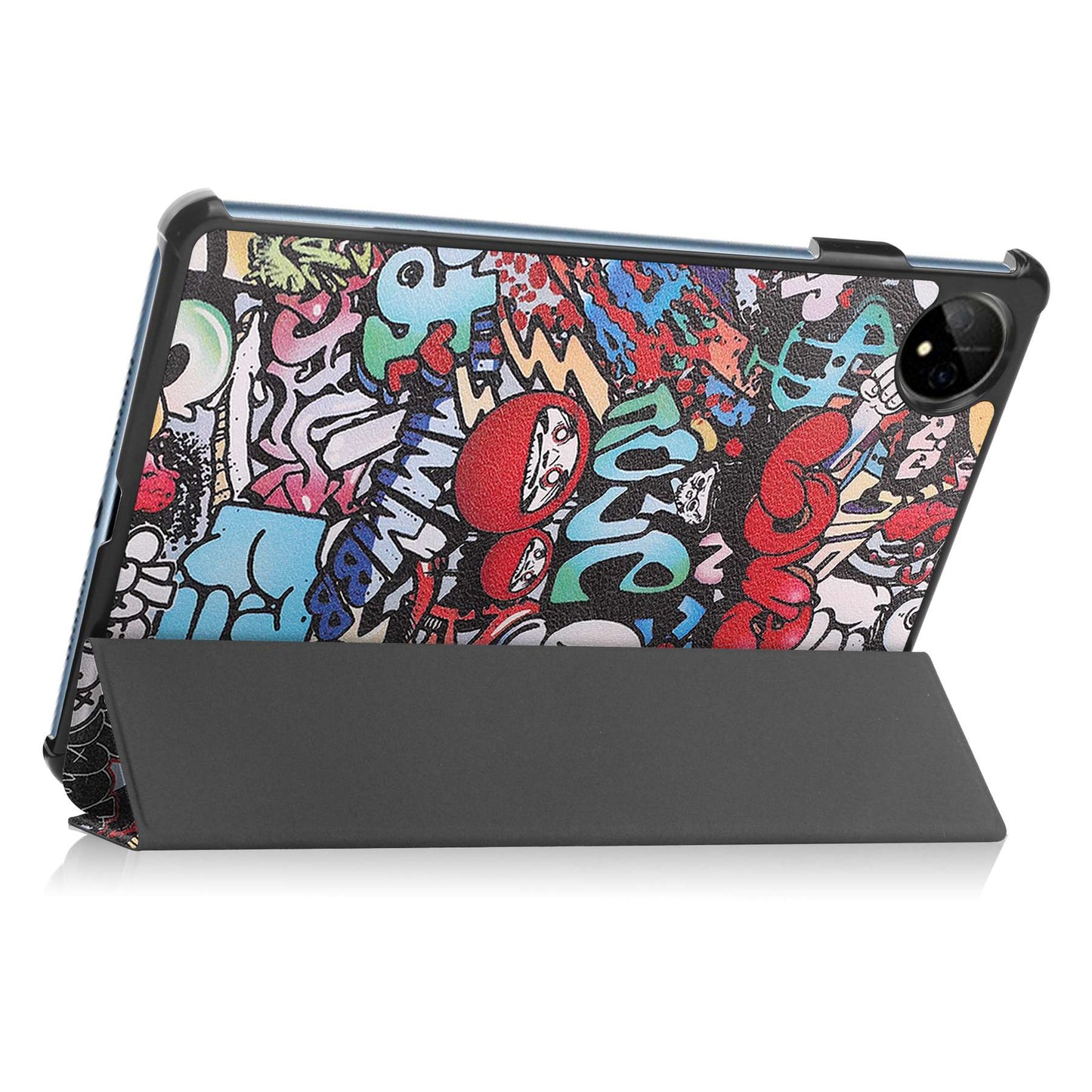 For Huawei MatePad Pro 11 (2022) Tri-fold Stand Pattern Printing Tablet Case PU Leather Anti-scratch Protective Cover