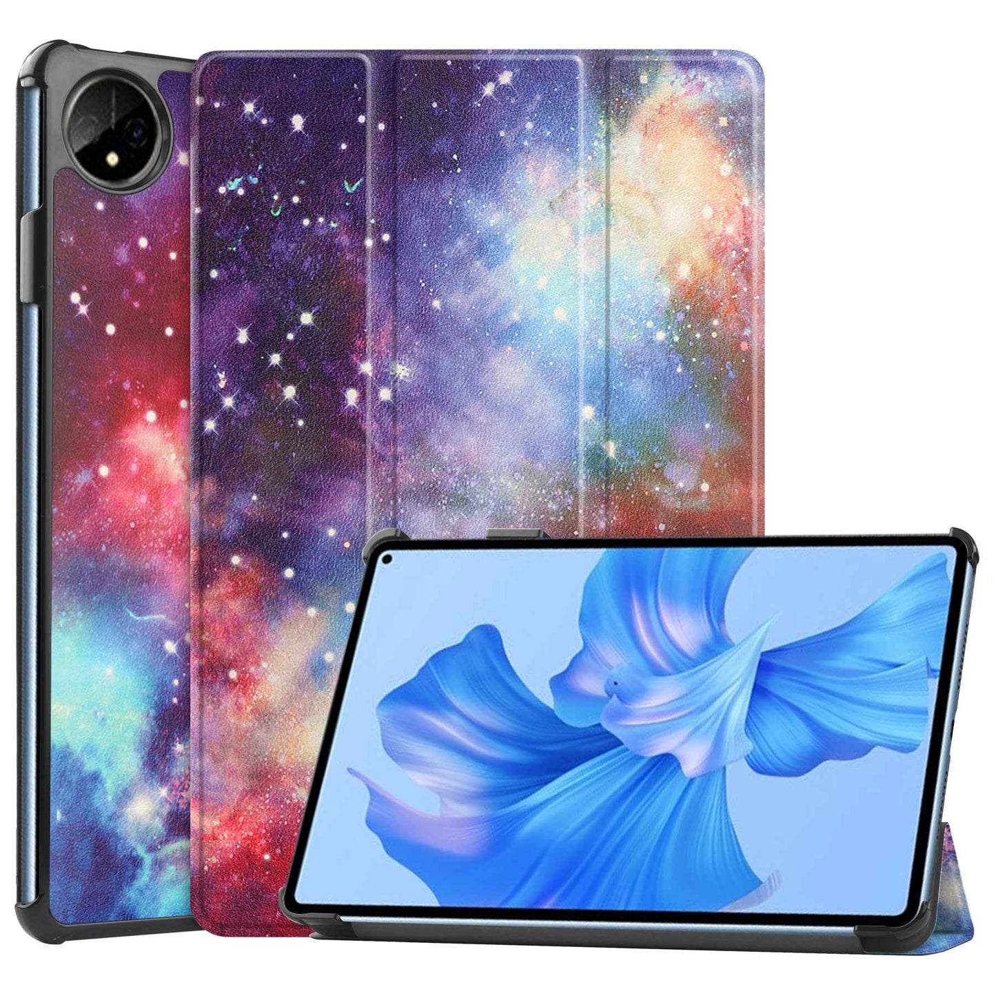 For Huawei MatePad Pro 11 (2022) Tri-fold Stand Pattern Printing Tablet Case PU Leather Anti-scratch Protective Cover