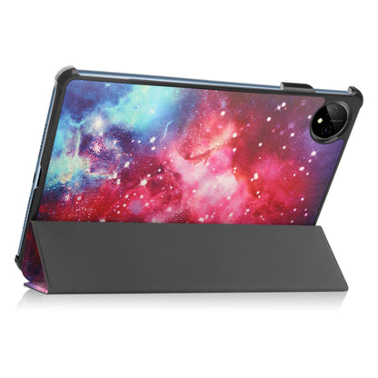 For Huawei MatePad Pro 11 (2022) Tri-fold Stand Pattern Printing Tablet Case PU Leather Anti-scratch Protective Cover