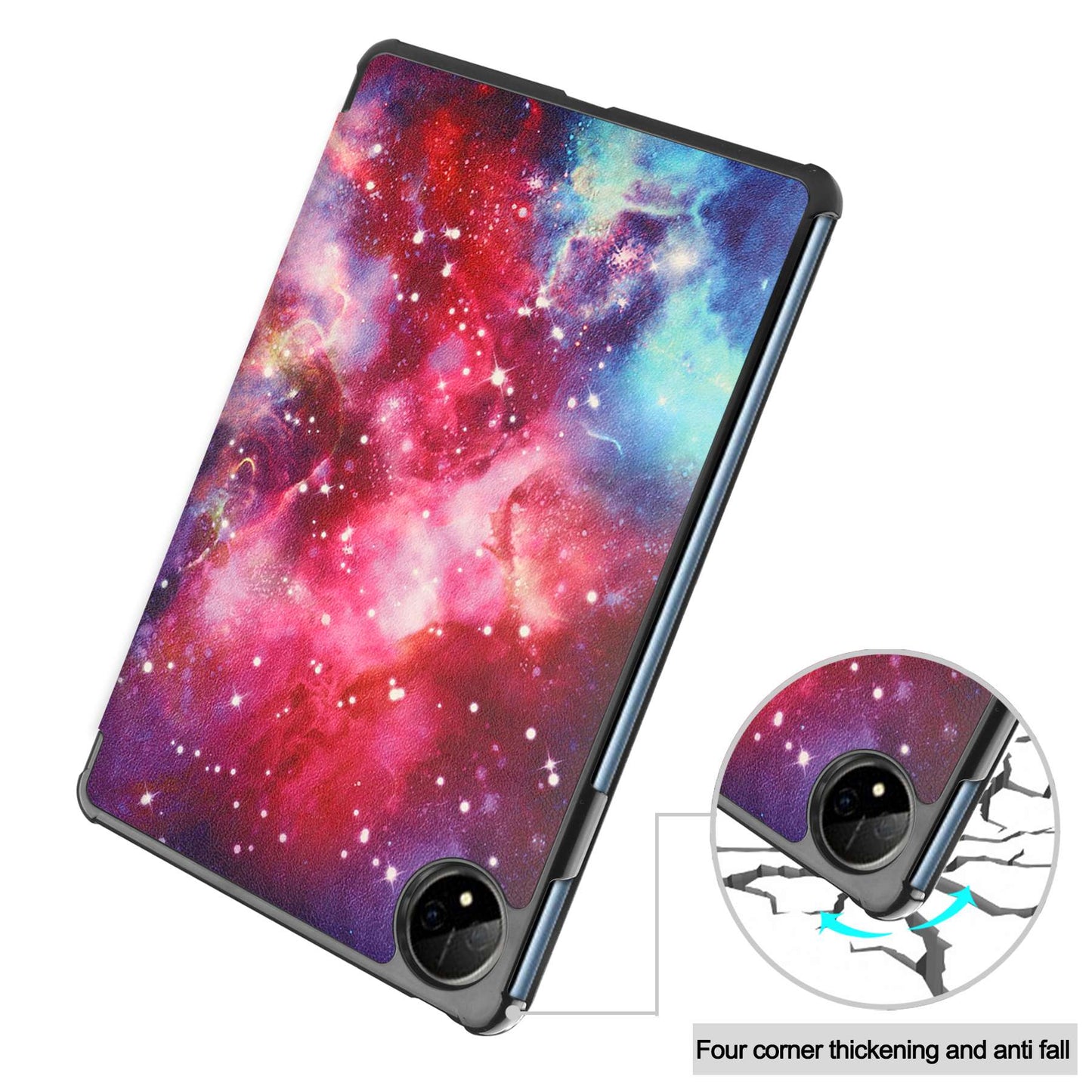 For Huawei MatePad Pro 11 (2022) Tri-fold Stand Pattern Printing Tablet Case PU Leather Anti-scratch Protective Cover