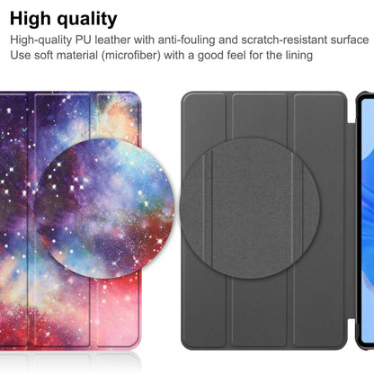 For Huawei MatePad Pro 11 (2022) Tri-fold Stand Pattern Printing Tablet Case PU Leather Anti-scratch Protective Cover