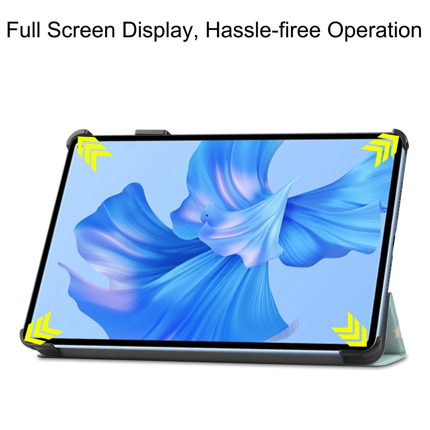 For Huawei MatePad Pro 11 (2022) Tri-fold Stand Pattern Printing Tablet Case PU Leather Anti-scratch Protective Cover