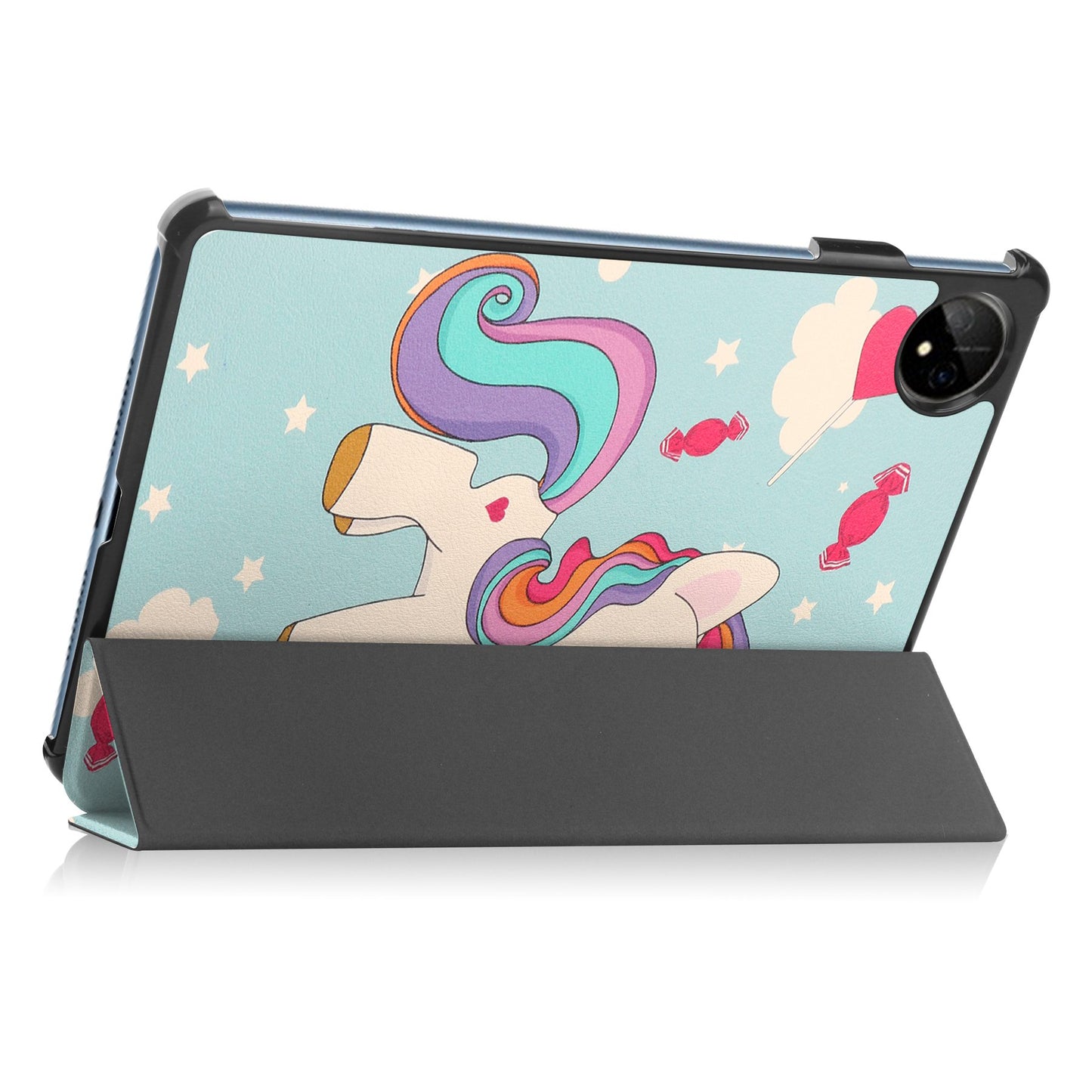 For Huawei MatePad Pro 11 (2022) Tri-fold Stand Pattern Printing Tablet Case PU Leather Anti-scratch Protective Cover