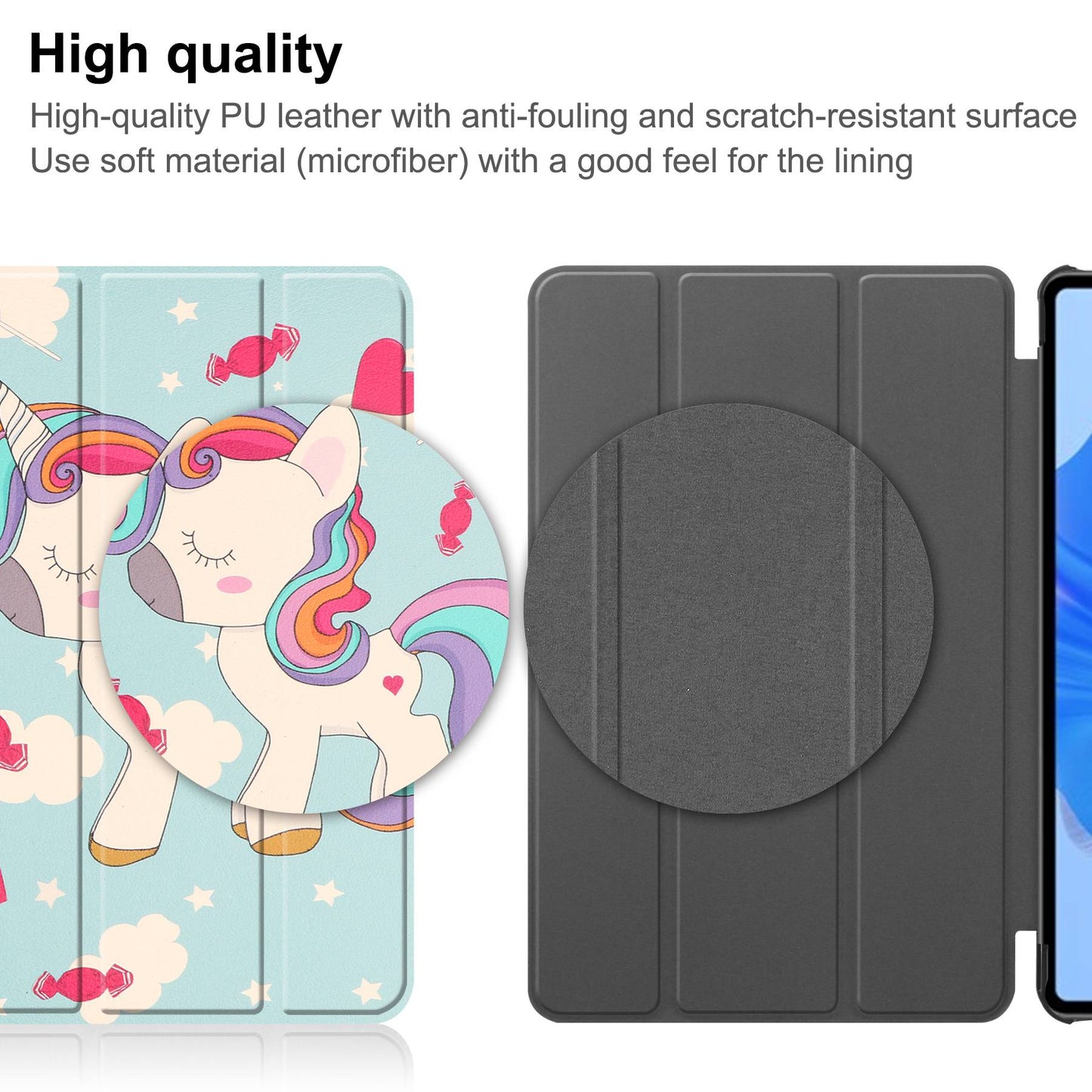 For Huawei MatePad Pro 11 (2022) Tri-fold Stand Pattern Printing Tablet Case PU Leather Anti-scratch Protective Cover