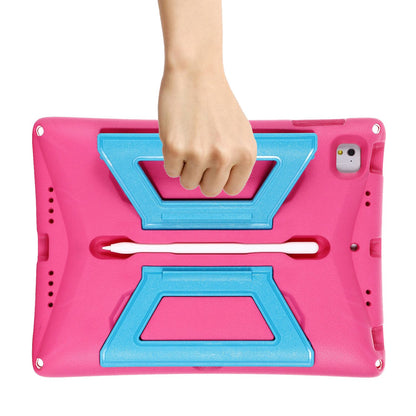 For iPad Air (2013) / Air 2 / iPad 9.7-inch (2017) / (2018) Shockproof EVA + PC Tablet Cover Kickstand Protective Case with Shoulder Strap