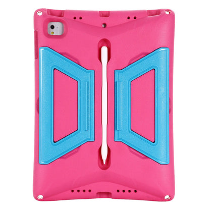For iPad Air (2013) / Air 2 / iPad 9.7-inch (2017) / (2018) Shockproof EVA + PC Tablet Cover Kickstand Protective Case with Shoulder Strap