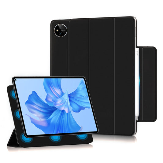 For Huawei MatePad Pro 11 (2022) Magnetic Closing PU Leather Tablet Case Folio Flip Tri-fold Stand Design Cover