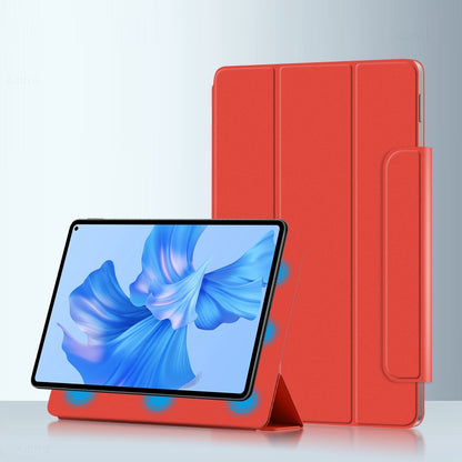 For Huawei MatePad Pro 11 (2022) Magnetic Closing PU Leather Tablet Case Folio Flip Tri-fold Stand Design Cover