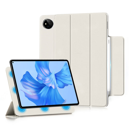 For Huawei MatePad Pro 11 (2022) Magnetic Closing PU Leather Tablet Case Folio Flip Tri-fold Stand Design Cover