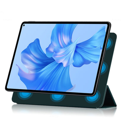 For Huawei MatePad Pro 11 (2022) Magnetic Closing PU Leather Tablet Case Folio Flip Tri-fold Stand Design Cover
