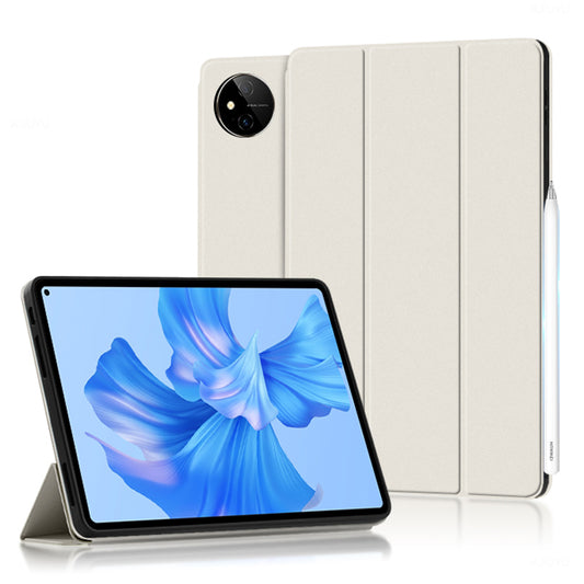 For Huawei MatePad Pro 11 (2022) Folio Flip Anti-fall Protective Cover TPU+PU Leather Skin-touch Tablet Case with Three-fold Stand