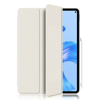 For Huawei MatePad Pro 11 (2022) Folio Flip Anti-fall Protective Cover TPU+PU Leather Skin-touch Tablet Case with Three-fold Stand