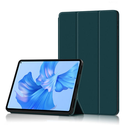 For Huawei MatePad Pro 11 (2022) Folio Flip Anti-fall Protective Cover TPU+PU Leather Skin-touch Tablet Case with Three-fold Stand