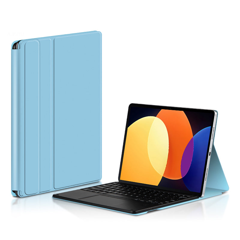 For Xiaomi Pad 5 Pro Magnetic Bluetooth Keyboard + PU Leather Protective Cover Anti-Fall Wireless Keyboard Case