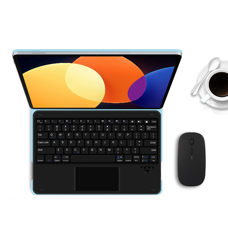 For Xiaomi Pad 5 Pro Magnetic Bluetooth Keyboard + PU Leather Protective Cover Anti-Fall Wireless Keyboard Case