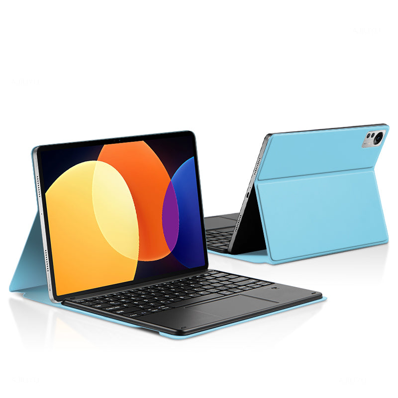 For Xiaomi Pad 5 Pro Magnetic Bluetooth Keyboard + PU Leather Protective Cover Anti-Fall Wireless Keyboard Case