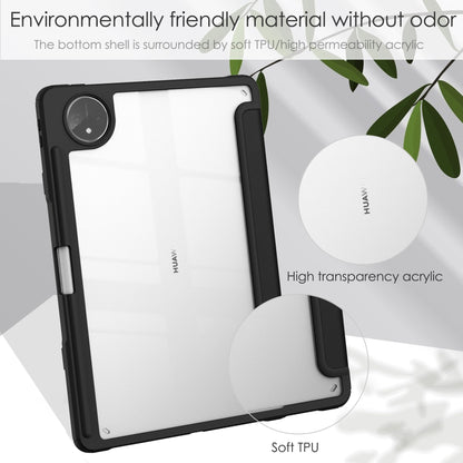 For Huawei MatePad Pro 11 (2022) PU Leather Foldable Stand Tablet Case Auto Wake / Sleep Clear Cover with Pencil Holder