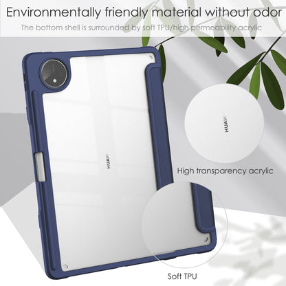 For Huawei MatePad Pro 11 (2022) PU Leather Foldable Stand Tablet Case Auto Wake / Sleep Clear Cover with Pencil Holder
