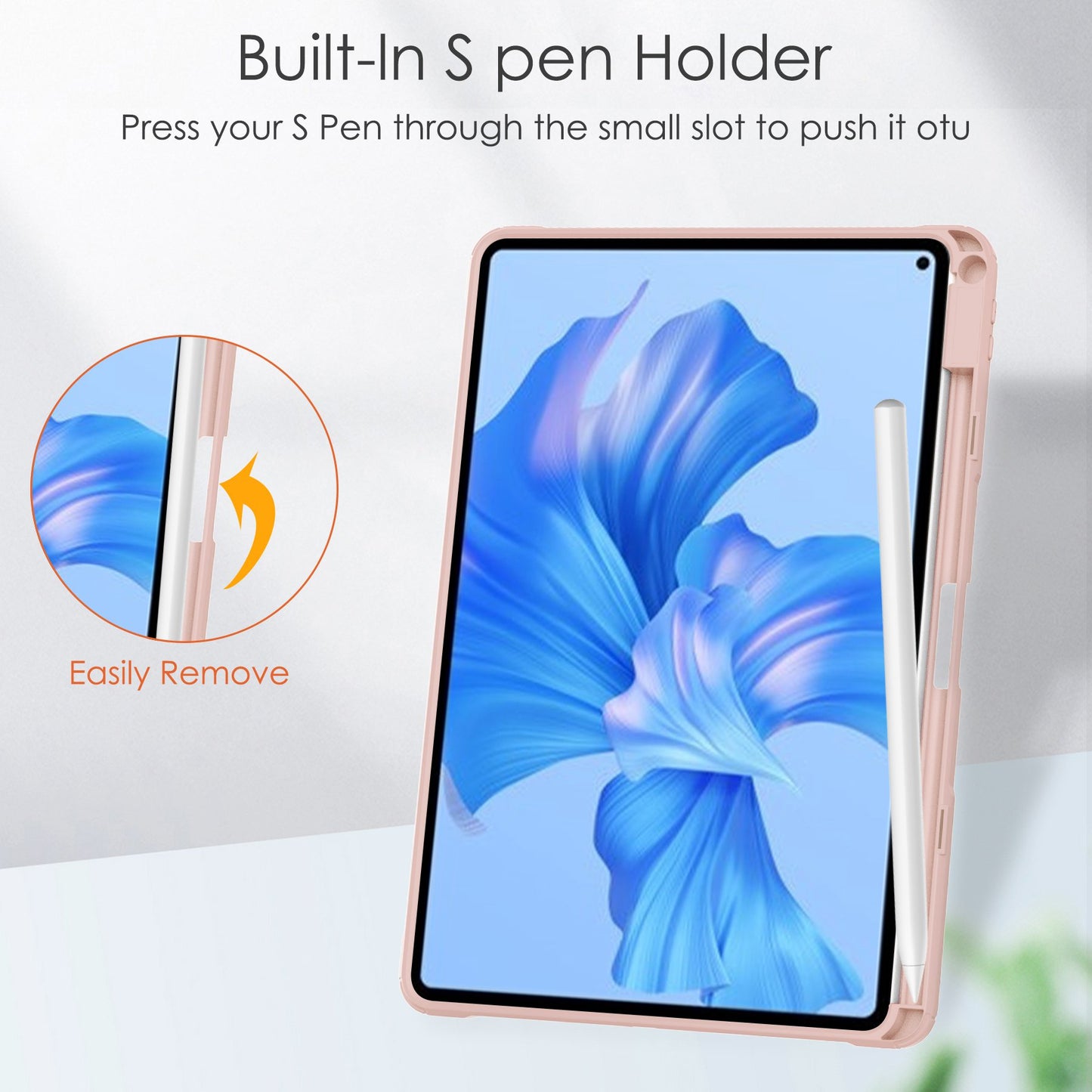 For Huawei MatePad Pro 11 (2022) PU Leather Foldable Stand Tablet Case Auto Wake / Sleep Clear Cover with Pencil Holder