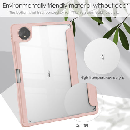 For Huawei MatePad Pro 11 (2022) PU Leather Foldable Stand Tablet Case Auto Wake / Sleep Clear Cover with Pencil Holder