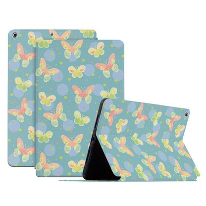 For iPad 10.2 (2021) / (2020) / (2019) Shockproof Case Folio Flip Cover Butterfly Printed Tablet Case with Stand
