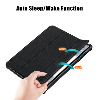 For Huawei MatePad Pro 11 (2022) Protective Case PU Leather Solid Color Folio Flip Cover Tri-fold Stand Tablet Protector with Auto Wake  /  Sleep