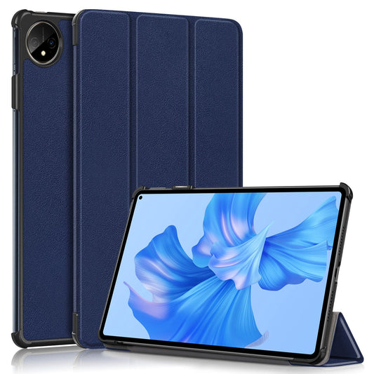 For Huawei MatePad Pro 11 (2022) Protective Case PU Leather Solid Color Folio Flip Cover Tri-fold Stand Tablet Protector with Auto Wake  /  Sleep