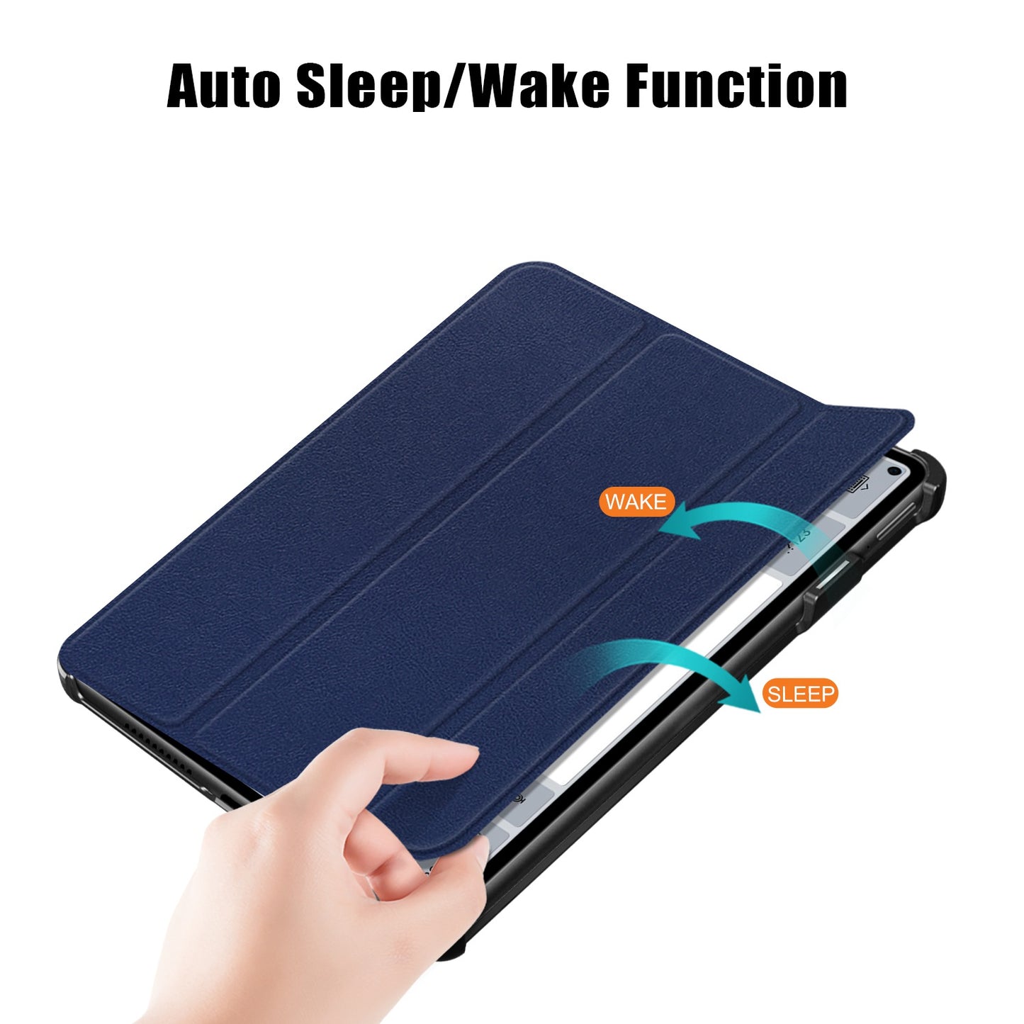 For Huawei MatePad Pro 11 (2022) Protective Case PU Leather Solid Color Folio Flip Cover Tri-fold Stand Tablet Protector with Auto Wake  /  Sleep
