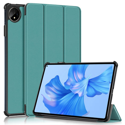 For Huawei MatePad Pro 11 (2022) Protective Case PU Leather Solid Color Folio Flip Cover Tri-fold Stand Tablet Protector with Auto Wake  /  Sleep