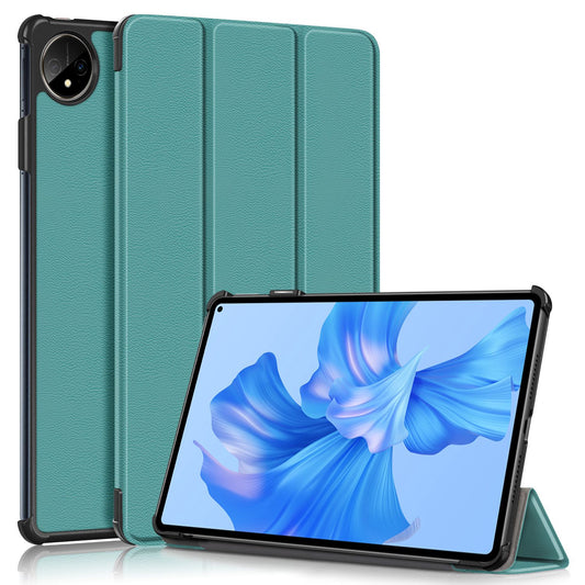 For Huawei MatePad Pro 11 (2022) Protective Case PU Leather Solid Color Folio Flip Cover Tri-fold Stand Tablet Protector with Auto Wake  /  Sleep