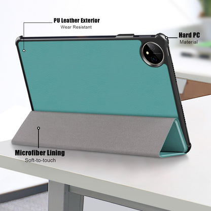 For Huawei MatePad Pro 11 (2022) Protective Case PU Leather Solid Color Folio Flip Cover Tri-fold Stand Tablet Protector with Auto Wake  /  Sleep