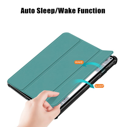 For Huawei MatePad Pro 11 (2022) Protective Case PU Leather Solid Color Folio Flip Cover Tri-fold Stand Tablet Protector with Auto Wake  /  Sleep